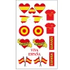 Tatouages temporaires supporter Espagne