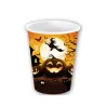 6 Gobelets en carton citrouille d'Halloween 240 ml