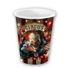 6 Gobelets en carton clown d'Halloween 240 ml