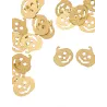 Confettis de table citrouilles dorées en bois 2 cm