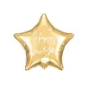 Ballon aluminium étoile dorée Happy New Year 50 cm