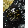 Ballon aluminium noir et or Happy New Year 45 cm