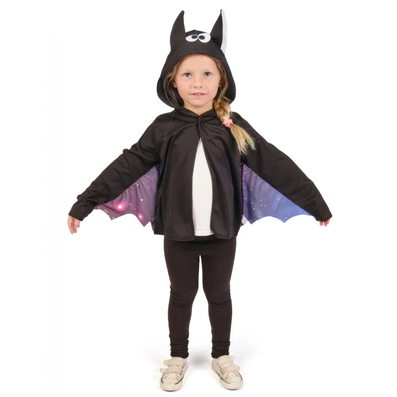 Veste de chauve-souris noire et violette enfant