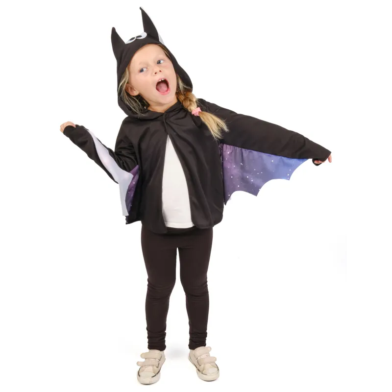 Veste de chauve-souris noire et violette enfant