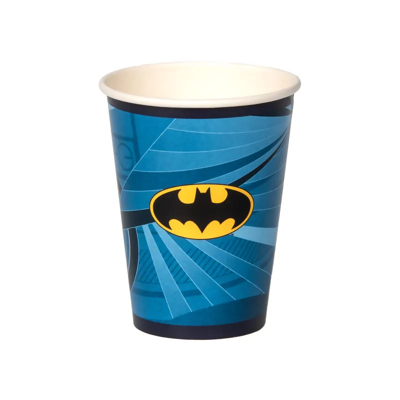 8 Gobelets en carton Batman 210 ml
