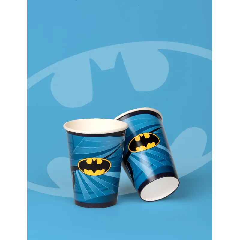 8 Gobelets en carton Batman 210 ml