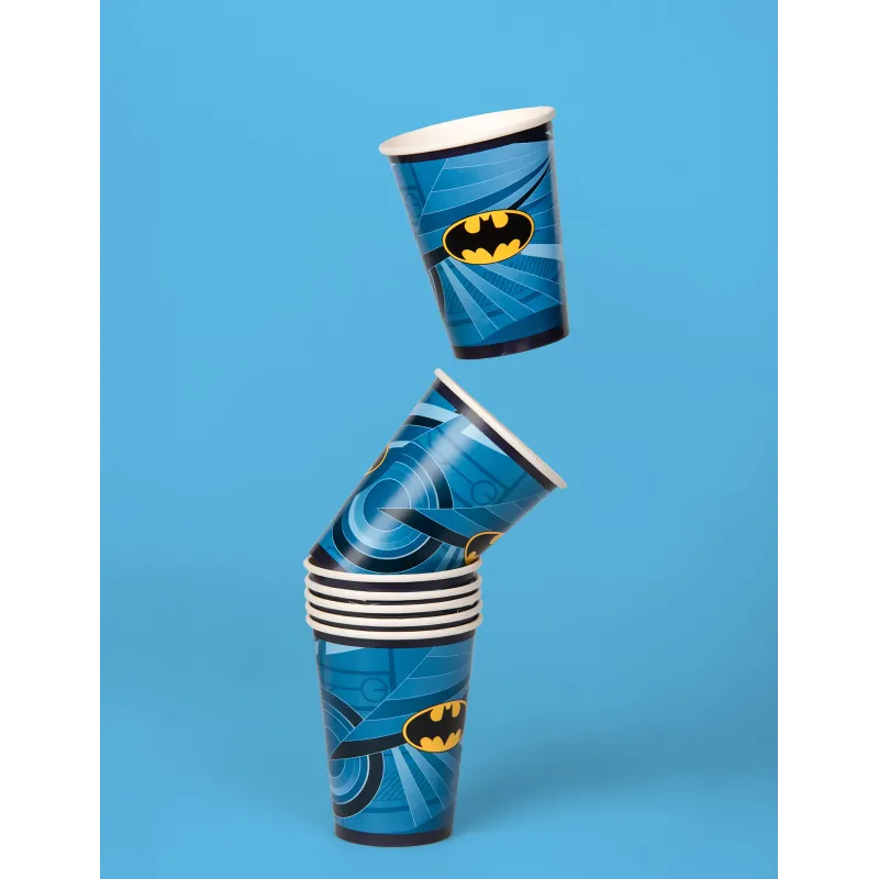 8 Gobelets en carton Batman 210 ml