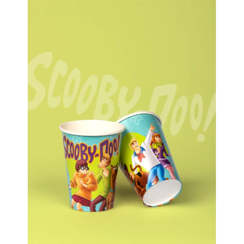 8 Gobelets en carton Scooby-Doo 210 ml