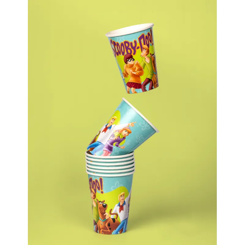 8 Gobelets en carton Scooby-Doo 210 ml