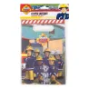 8 sachets en plastique Sam le Pompier16 x 23 cm