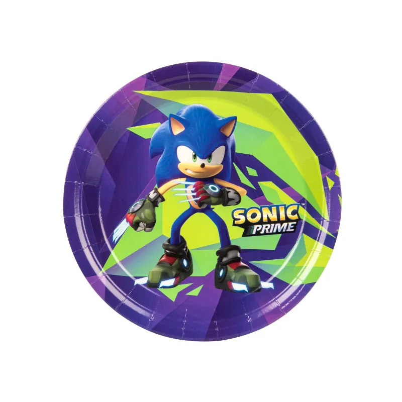 8 Grandes assiettes Sonic Prime 23 cm