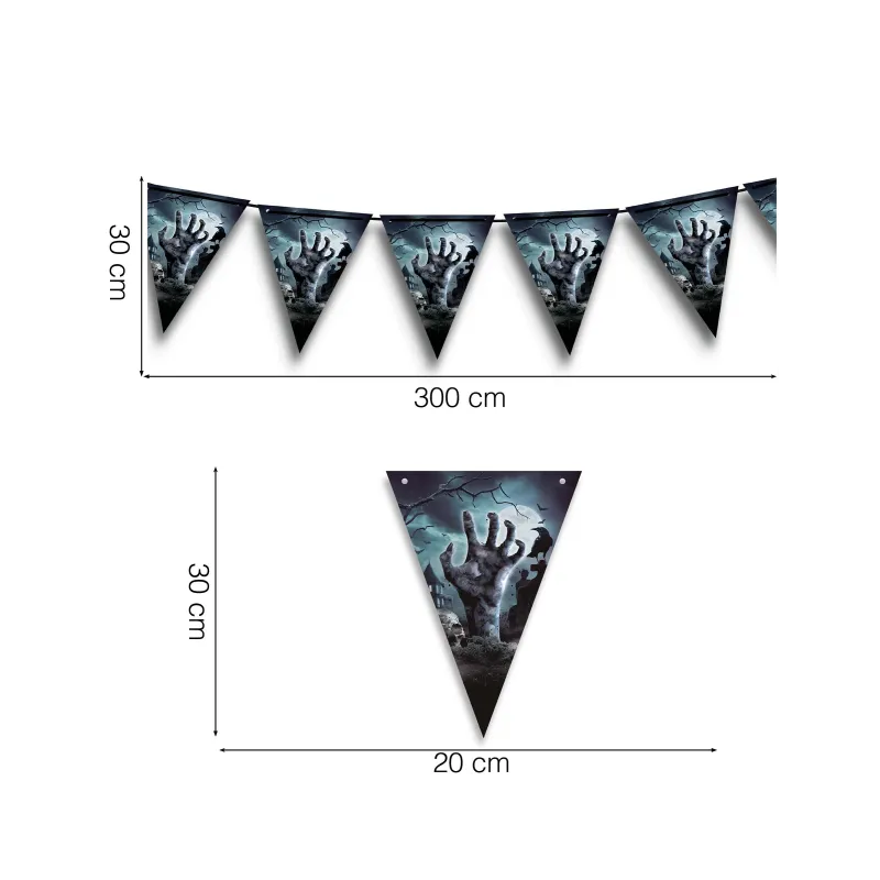 Guirlande à fanions revenants du cimetière 300 cm