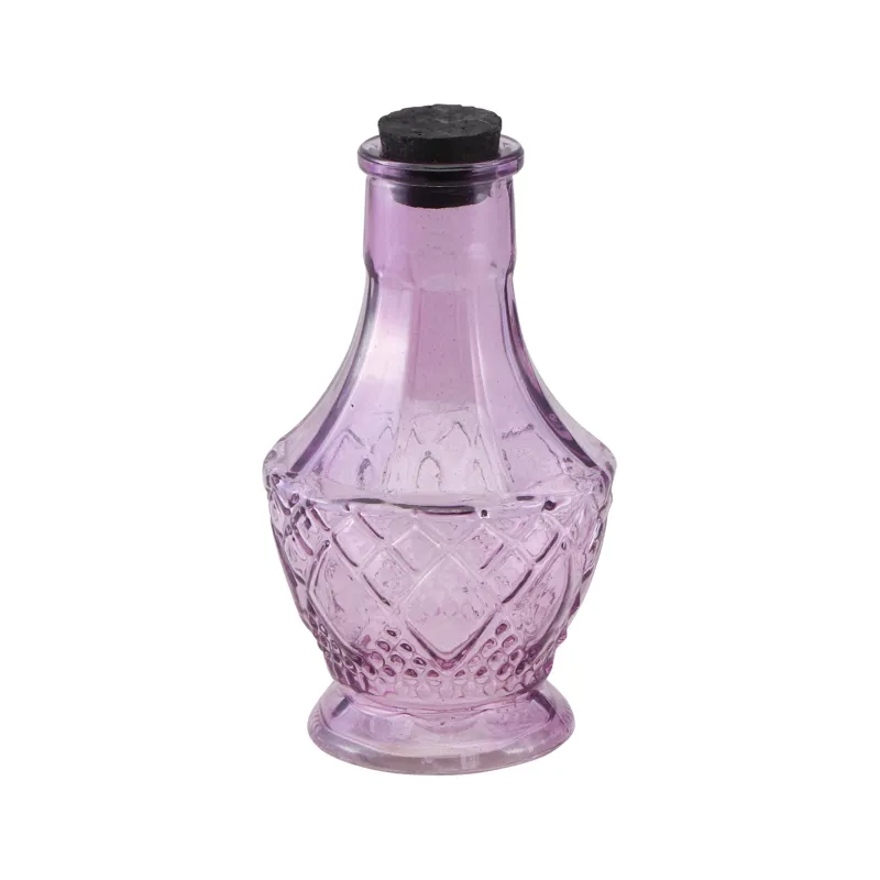 Petite fiole en verre violet 11,5 cm