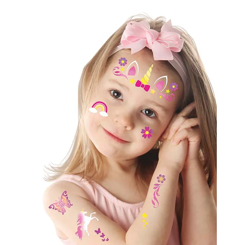 Pochoirs de maquillage licornes et arc-en-ciel