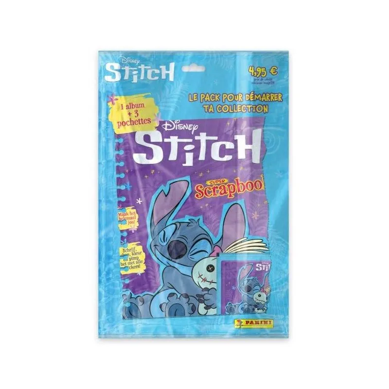 DISNEY - Stitch Panini Starter Pack 1 Albun + 3 Packets Stickers - FR