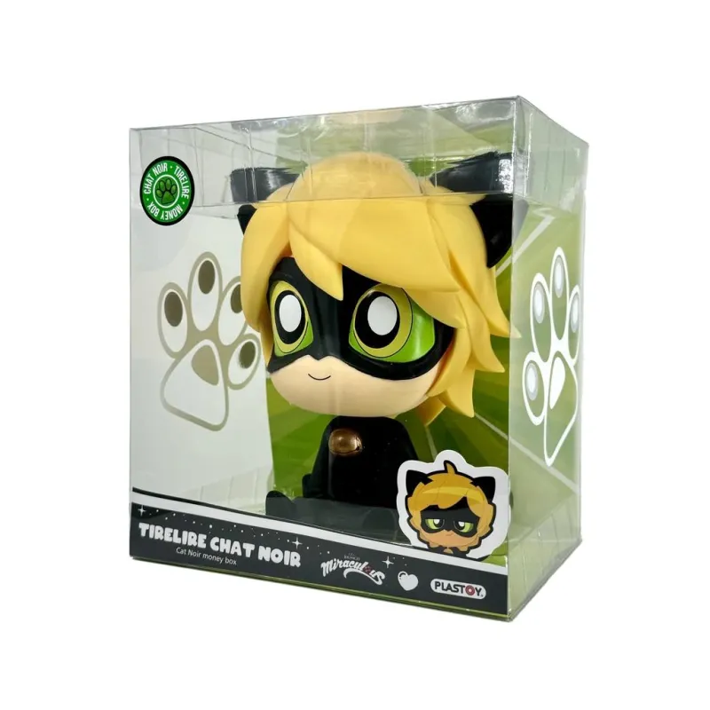 MIRACULOUS LADY BUG - Chat Noir - Tirelire PVC 18cm
