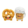 YUMMIES - Bretzel & Bière - 2 Peluche 15cm dans sac en peluche 21x21cm