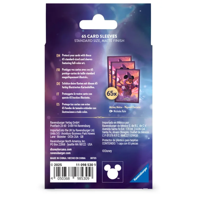 DISNEY - Lorcana - Protège-cartes - Mickey Mouse - Chapitre 8