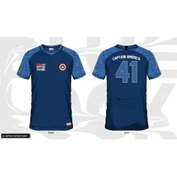 MARVEL - Captain America 41 - Maillot de Foot Homme (L)