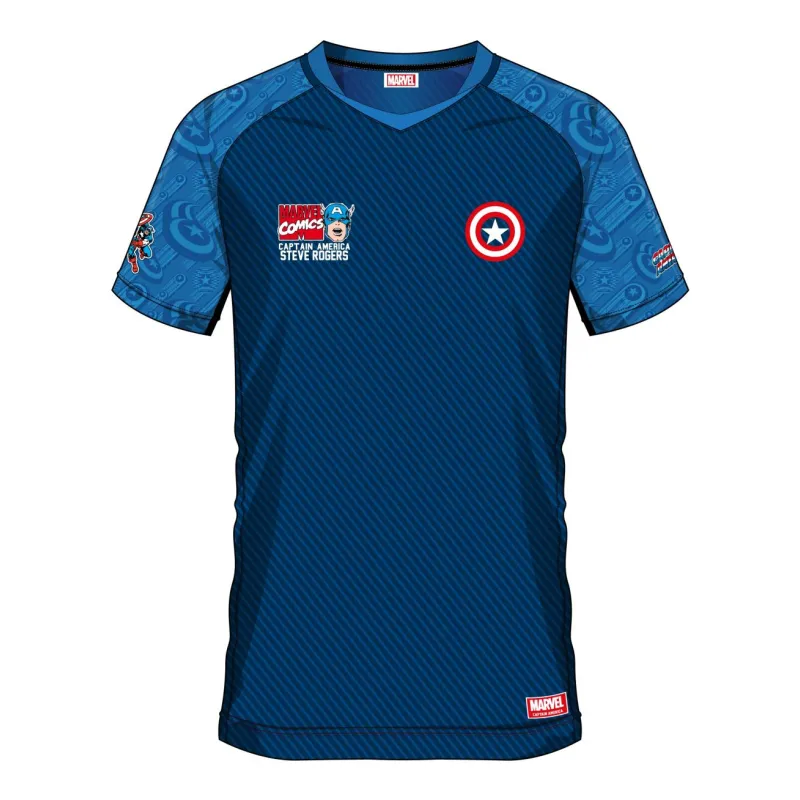 MARVEL - Captain America 41 - Maillot de Foot Homme (L)