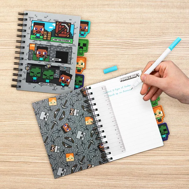MINECRAFT - Notebook A5 avec intercalaires