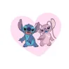 LILO & STITCH - Stitch & Angel "Coeur" - Coussin