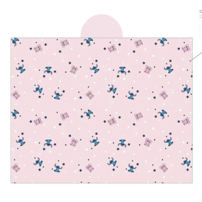 DISNEY - Stitch & Angel "Rose" - Couverture à capuche 120x150cm