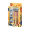 STITCH & ANGEL - Donut - Set de 2 Crayons + 4 Gommes