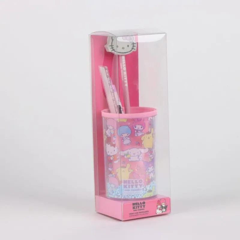 HELLO KITTY & Friends - Set de Papeterie - Pot à Crayon + 3pc.