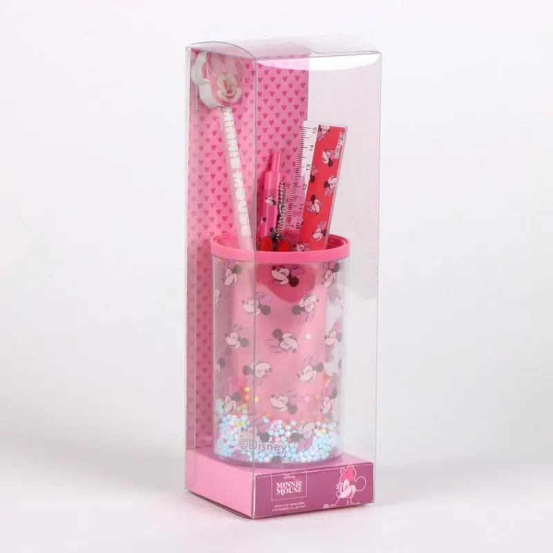 MINNIE - Set de Papeterie - Pot à Crayon + 3pc.