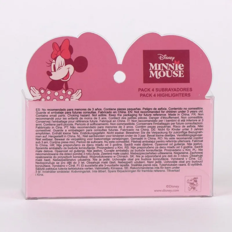MINNIE - Pack de 4 mini Surligneurs "food"