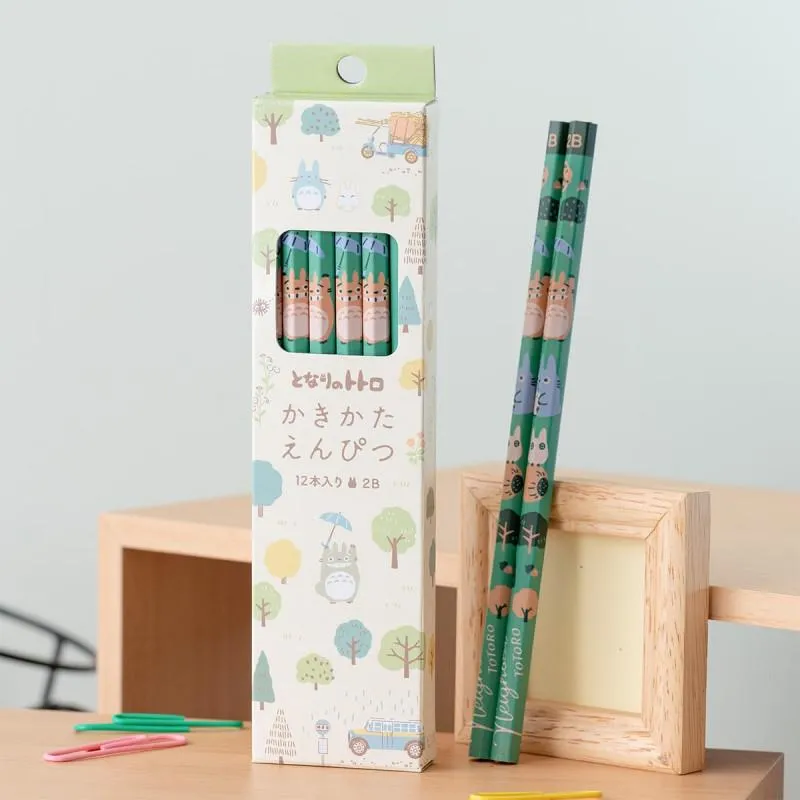 MON VOISIN TOTORO - Totoro Forêt - Set de 12 crayons 2B