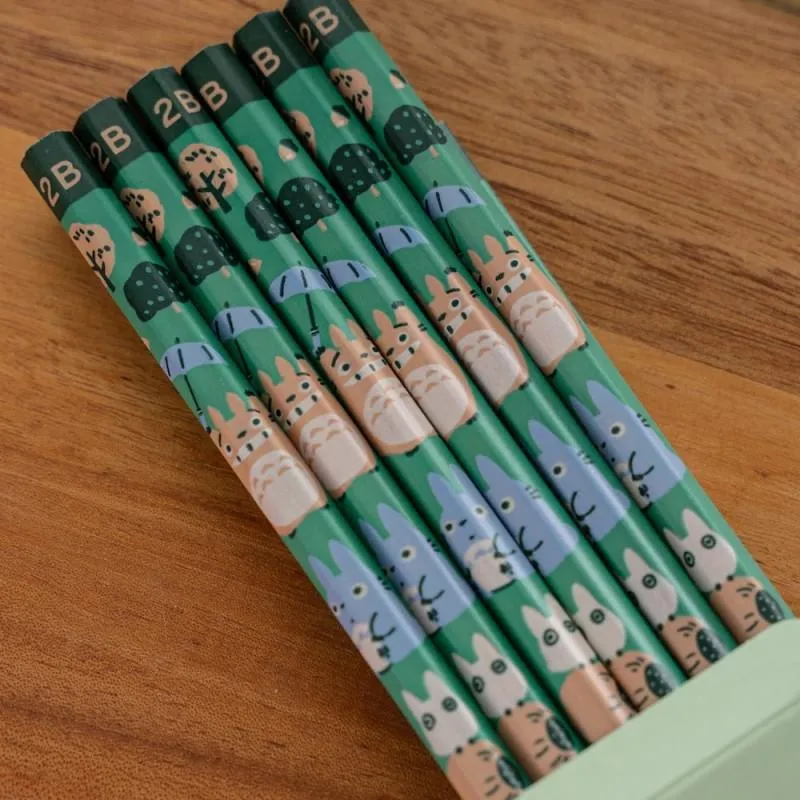 MON VOISIN TOTORO - Totoro Forêt - Set de 12 crayons 2B