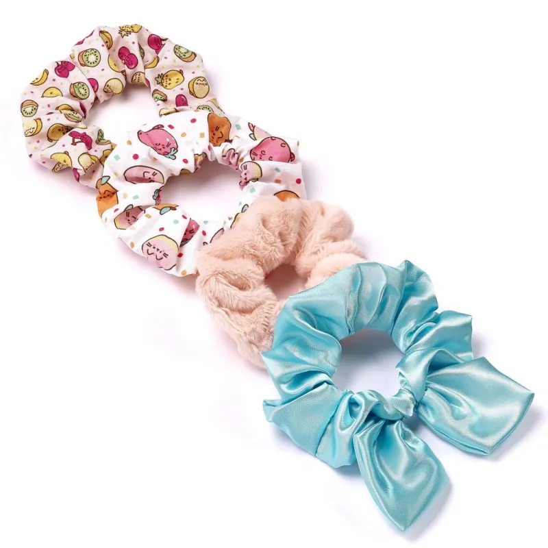 PUSHEEN - Fruits - Set de 4 Chouchoux pour cheveux
