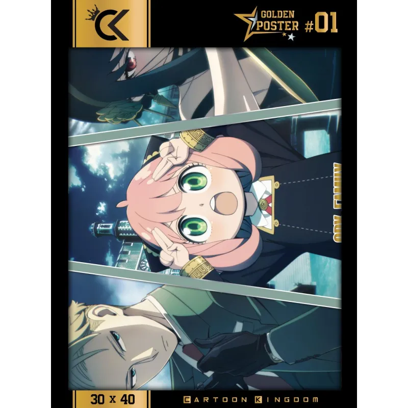 SPY X FAMILY - Loid, Yor & Anya - Golden Poster 30x40cm