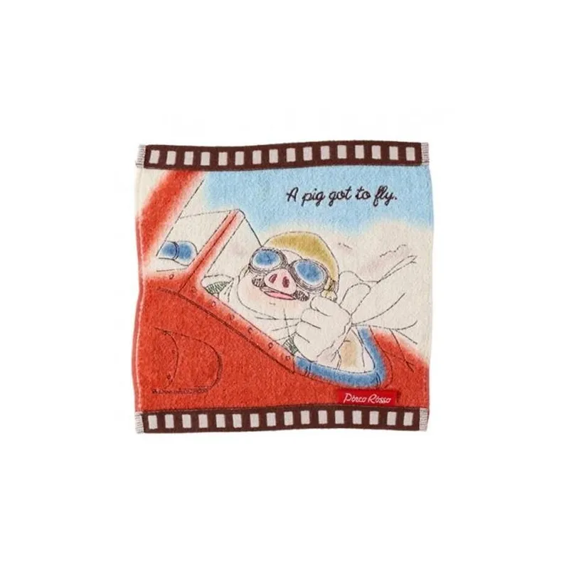 PORCO ROSSO - Cellulo Marco Hydravion - Mini Serviette 25x25cm