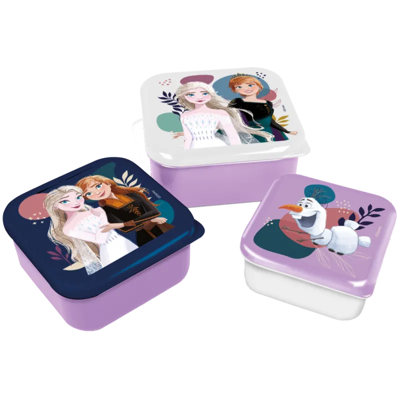 REINE DES NEIGES - Elsa & Anna - Boîtes à Snack - 3 pcs