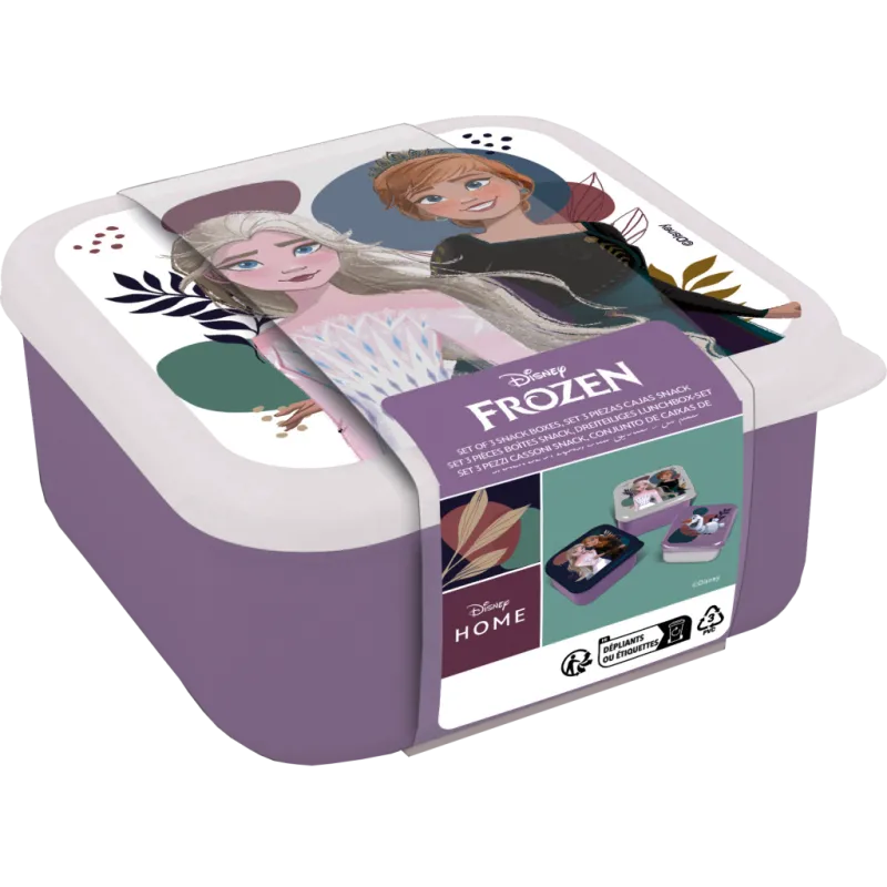 REINE DES NEIGES - Elsa & Anna - Boîtes à Snack - 3 pcs