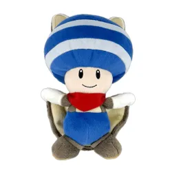 SUPER MARIO - Flying Squirrel Blue Toad - Peluche 21cm