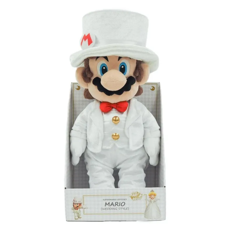 MARIO ODYSSEY - Mario "Tenue de Mariage avec boite" - Peluche 35cm