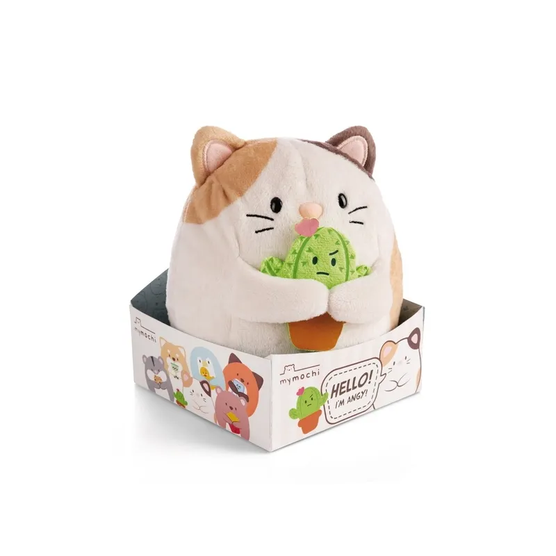 BIG FRIENDS - Chat Angy avec Cactus - Peluche 27cm