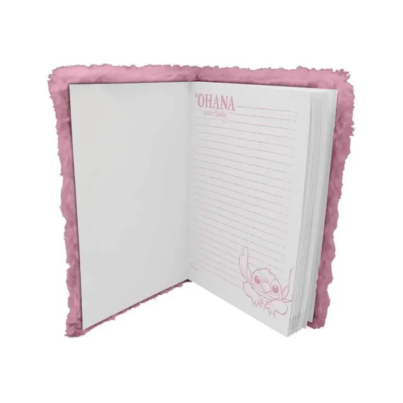 STITCH - Rose - Notebook A5 Fourrure