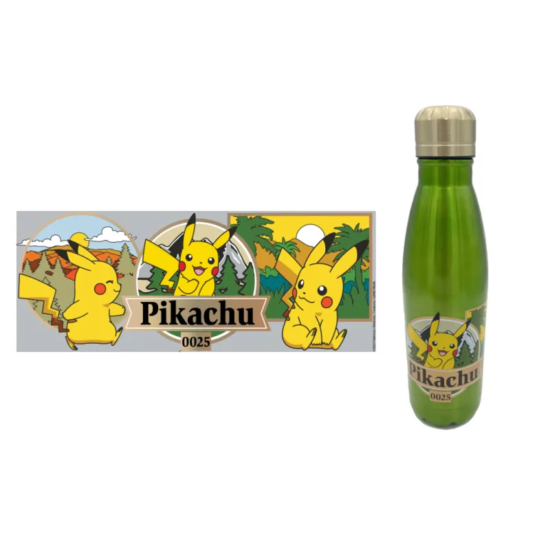 POKEMON - A Wild Pikachu - Bouteille en Acier Inoxydable 780ml