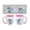 STITCH - Watercolor Rose - Mug Elite Intérieur Coloré - 384ml