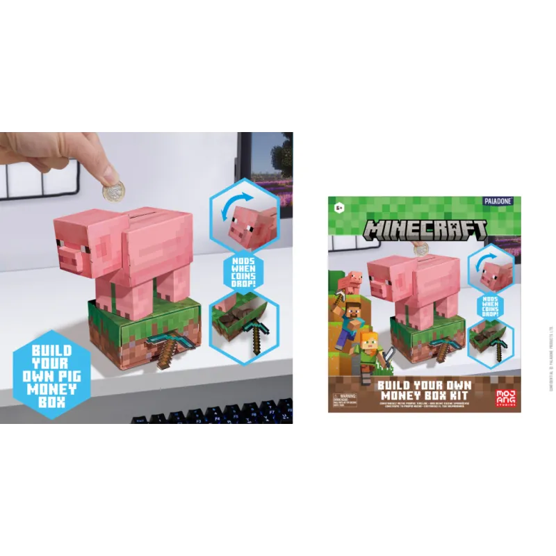 MINECRAFT - Cochon - Tirelire Kit