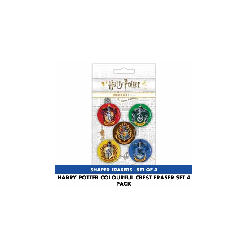 HARRY POTTER - Colourful Crest - Eraser Set