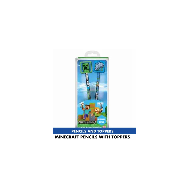 MINECRAFT - Pencil & Topper 2PK