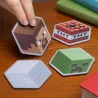 MINECRAFT - Set de 4 Sous-Verre en Métal