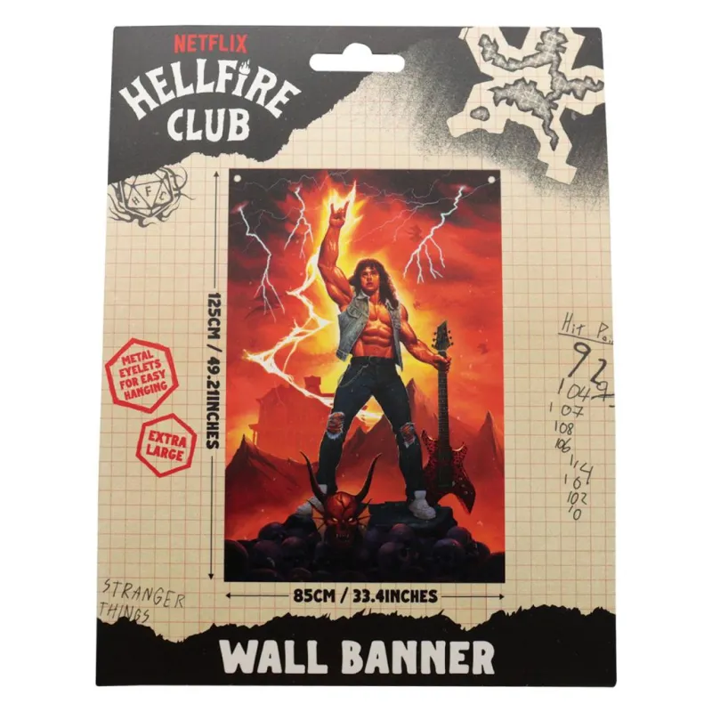 STRANGER THINGS - Eddie - Banner Murale '125 x 85 cm'