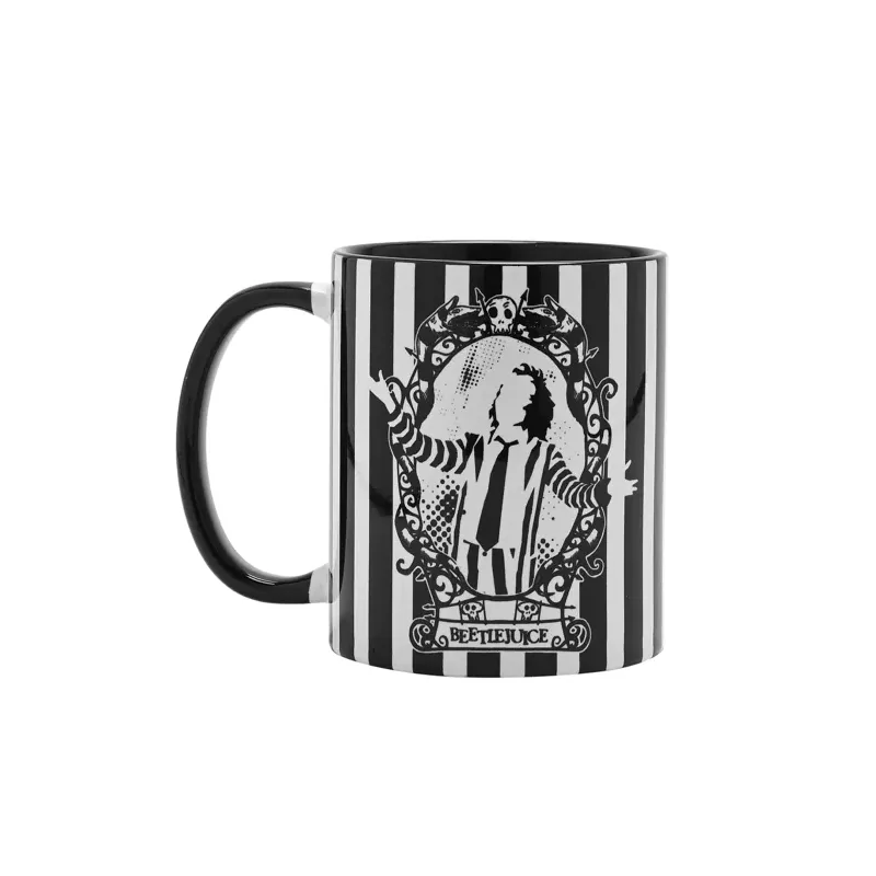 BEETLEJUICE - Black&White - Ghost - Mug Interieur Coloré - 312 ml